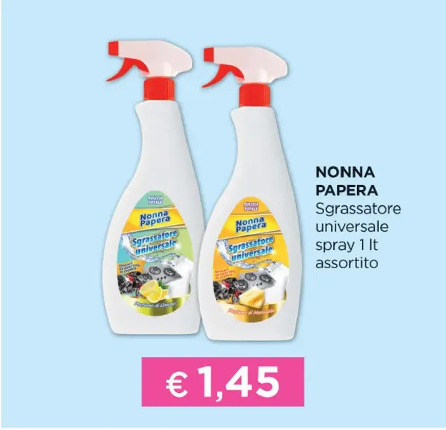 NONNA PAPERA Sgrassatore universale spray 1 lt assortito