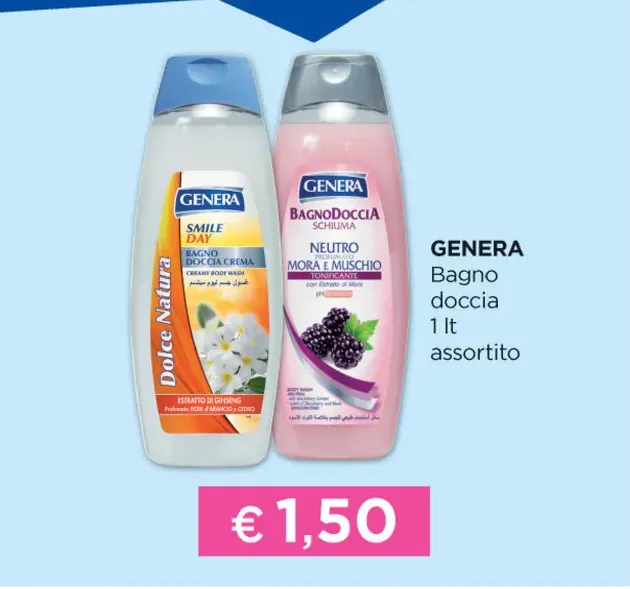 GENERA Bagno doccia 1 lt assortito